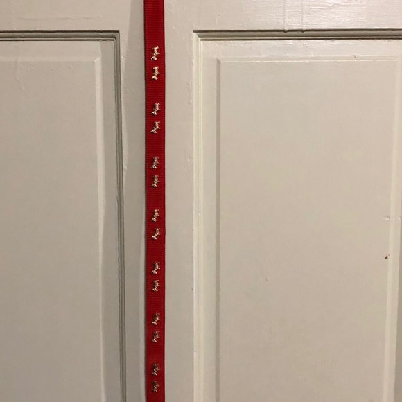 Escada Scottie Dog Belt Red Suede Buckle Italy - Picture 3 of 8